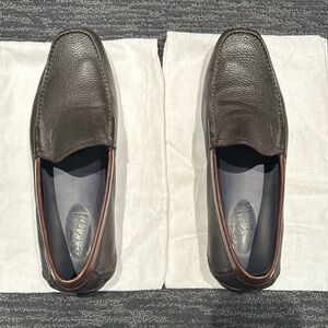Ferragamo driving shoes loafers brown (great condition)